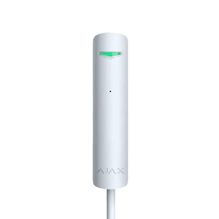 Дротовий датчик розбивання для приміщень AJAX GlassProtect Fibra (white)