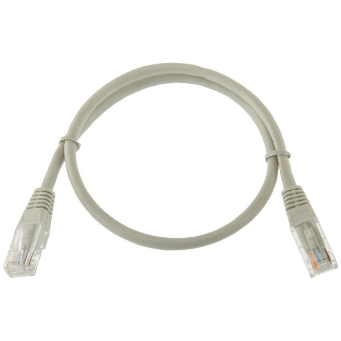 Патч-корд литий UTP RJ45 кат. 5Е 0.5 м (серый)