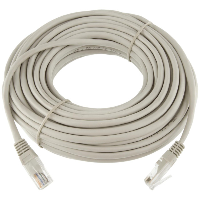 Патч-корд литий UTP RJ45 кат. 5Е 15 м (серый)