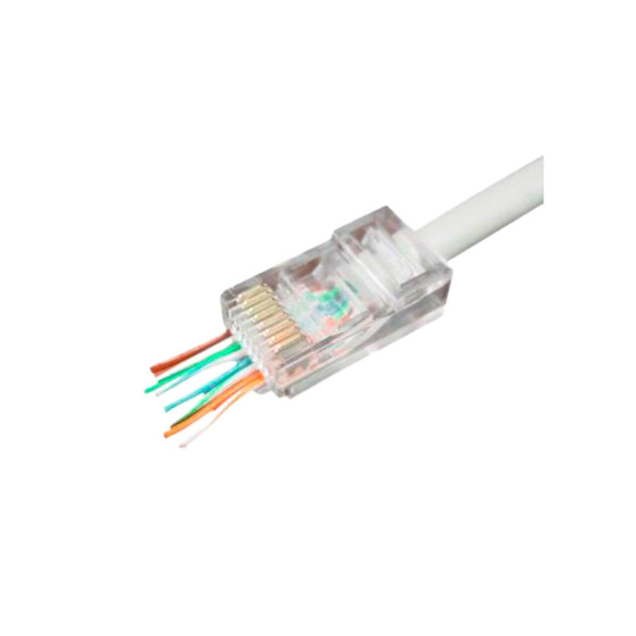 Конектор наскрізний RJ45 Cat.5E (100 шт)
