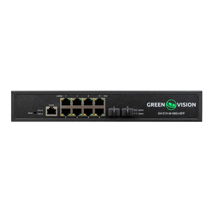 Комутатор мережевий POE GV-019-M-08G+SFP