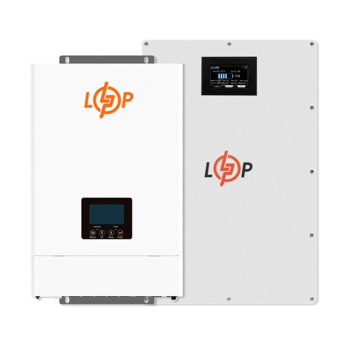 Комплект резервного живлення LogicPower ДБЖ W6000 + літієва (LiFePO4) батарея 5120 Вт/год (37760+37733 100 Ah)