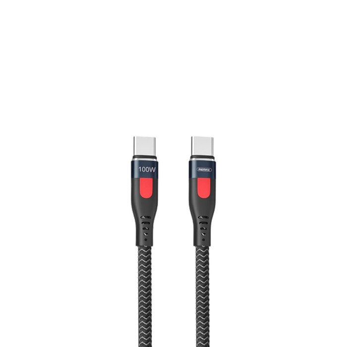 Кабель Remax Lesu Pro Aluminum Alloy Type-C to Type-C PD 100W 1M Черный (RC-187c)