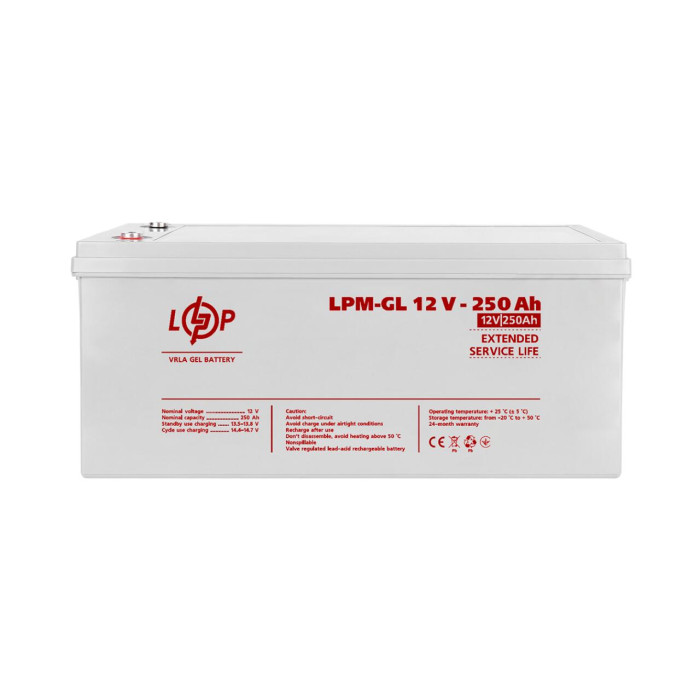Акумулятор гелевий LPM-GL 12V - 250 Ah