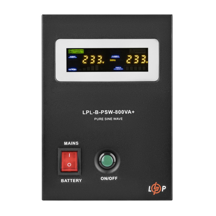 ДБЖ LP LPL-B-PSW-800VA+ (560Вт) 5A/20A з правильною синусоїдою 12V