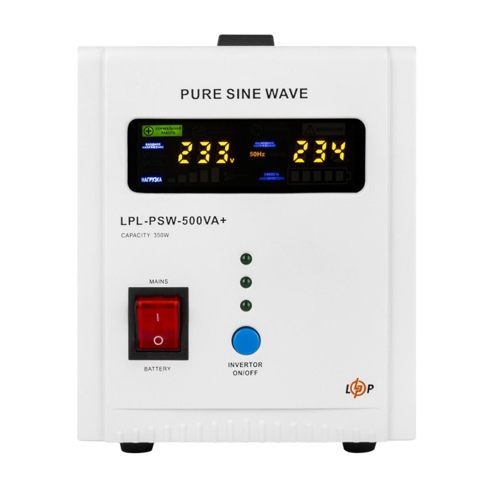 ДБЖ LP LPL-PSW-500VA+ (350Вт) 5A/15A з правильною синусоїдою 12V