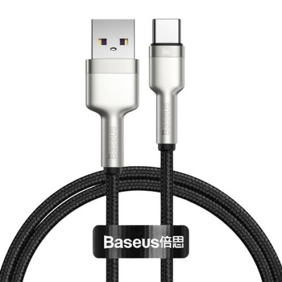 Кабель Baseus Cafule USB 2.0 to Type-C 66W 1M Чорний (CAKF000101)
