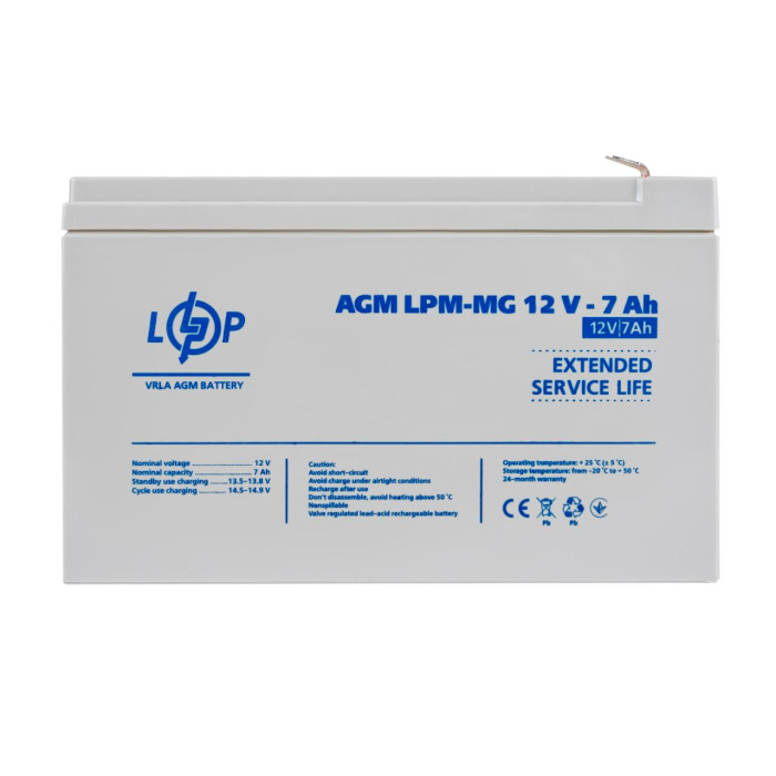 Акумулятор мультигелевий LPM-MG 12V - 7 Ah