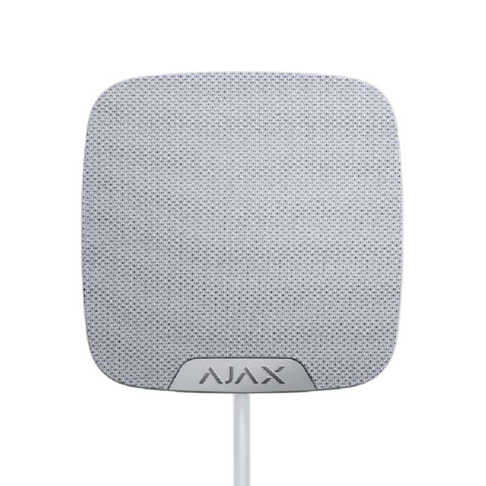 Дротова сирена для приміщень AJAX HomeSiren Fibra (white)