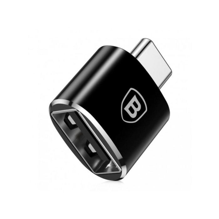Перехідник Baseus USB Female to Type-C Male Чорний (CATOTG-01)