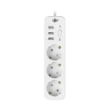 Мережевий фільтр PREMIUM LP-X3 USB 2 м White (2200 Вт)