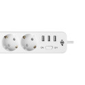 Мережевий фільтр PREMIUM LP-X3 USB 4 м White (2200 Вт)