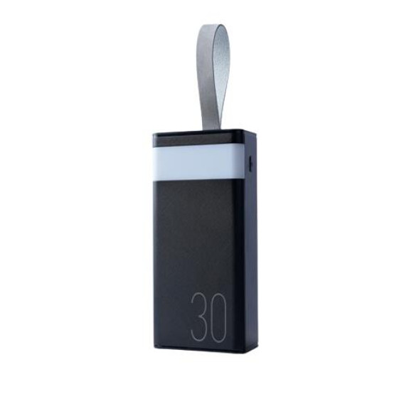 Зовнішній акумулятор Remax Chinen Type-C 20W + 2USB 22.5W 30000mAh LED Черный (RPP-320)
