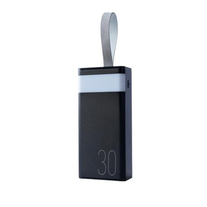 Зовнішній акумулятор Remax Chinen Type-C 20W + 2USB 22.5W 30000mAh LED Черный (RPP-320)