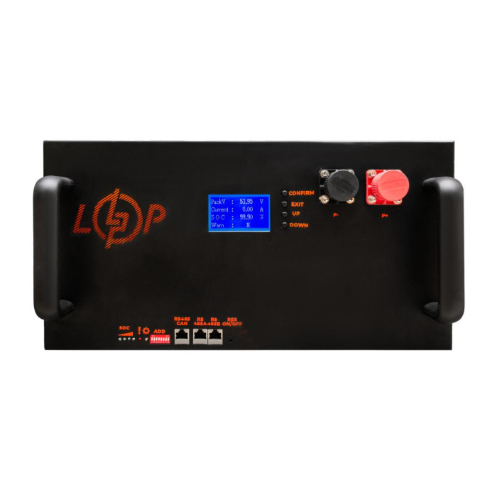Акумулятор LP LiFePO4 51,2V - 230 Ah (11776Wh) (Smart BMS 200A/100А) з LCD метал RM RS485/CAN