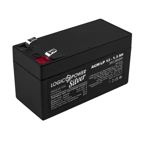 Акумулятор AGM LP 12V - 1.3 Ah Silver