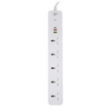 Мережевий фільтр (подовжувач) LP (5x230V-2500W, 1xUSB-38W/PD/QC3.0, 1xType-C 20W, 1xUSB 18W)