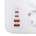 Мережевий фільтр (подовжувач) LP F65WG4 (3x230V-3520W, 2xUSB-60W, 2xType-C 65W QC/PD)