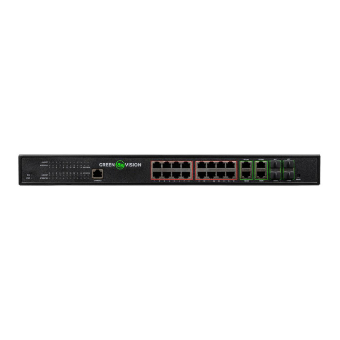 Комутатор мережевий POE GV-020-AI-16G+4G+4SFP