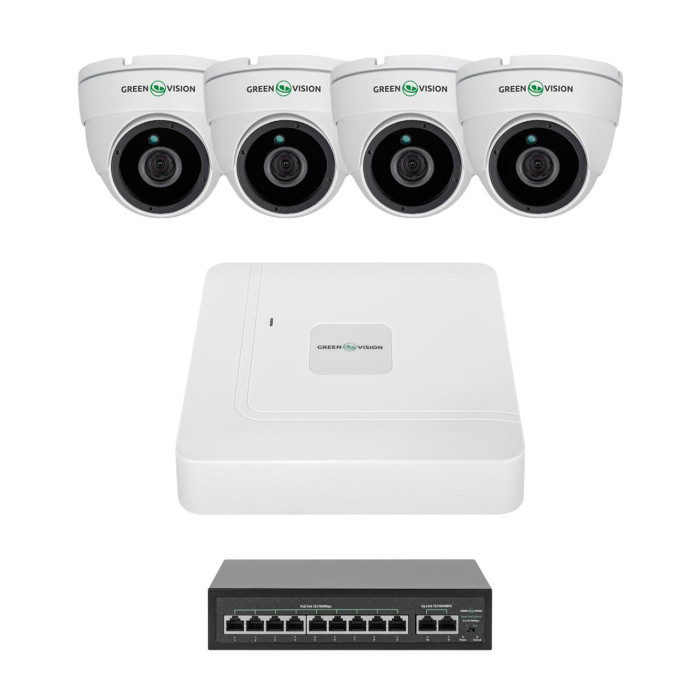 Комплект відеоспостереження на 4 камери GV-IP-K-W98/4 4MP