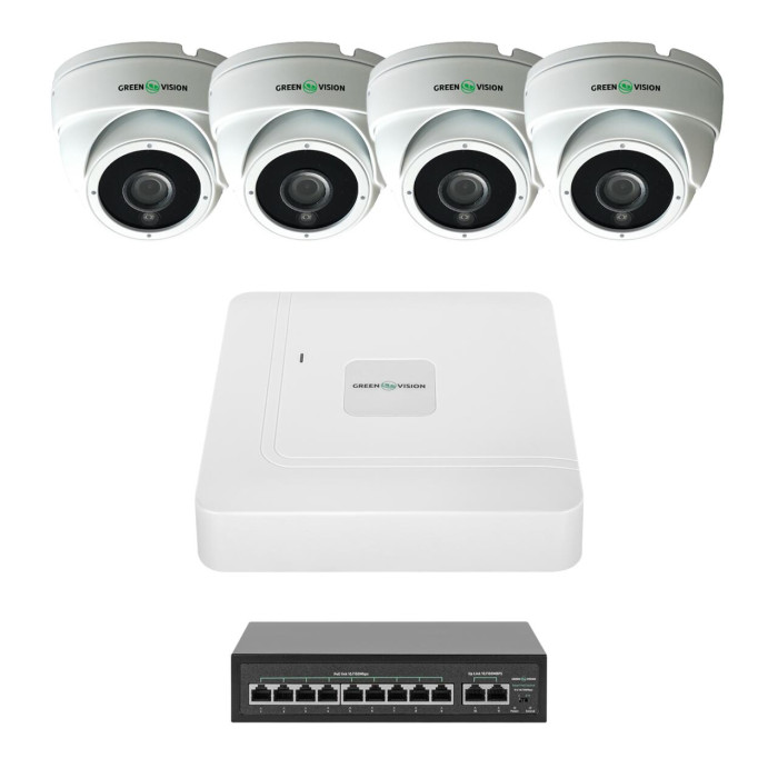 Комплект відеоспостереження на 4 камери GV-IP-K-W99/4 4MP