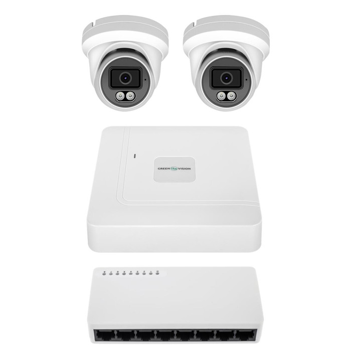 Комплект відеоспостереження на 2 камери GV-IP-K-W100/2 6MP