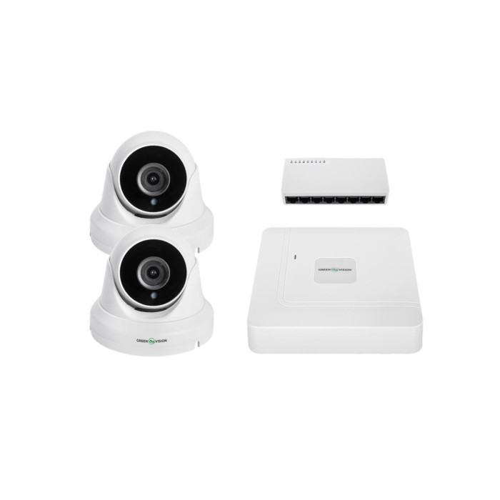 Комплект відеоспостереження на дві камери GV-IP-K-W95/ 5MP
