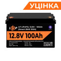 Акумулятор LP LiFePO4 12V (12,8V) - 100 Ah (1280Wh) (Smart BMS 100А) з BT пластик Уцінка