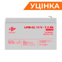 Акумулятор гелевий LPM-GL 12V - 7.2 Ah Уцінка 08.2024