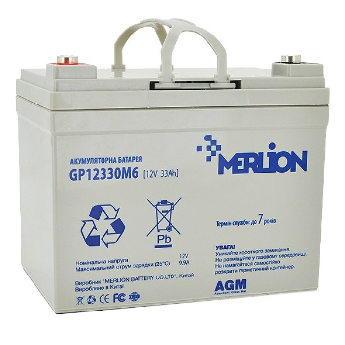 Акумуляторна батарея MERLION AGM GP12330M6 12 V 33 Ah