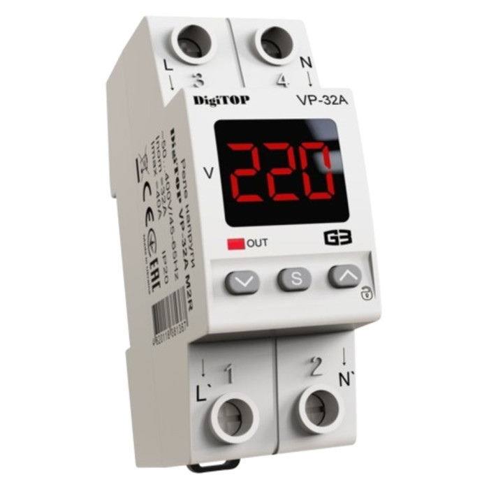 Реле напруги DigiTop VP-32A M2R