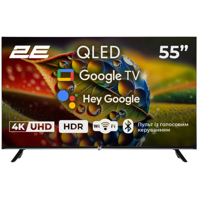 Телевізор 2E 55A77Q 55” дюйма 3840x2160 QLED Google TV