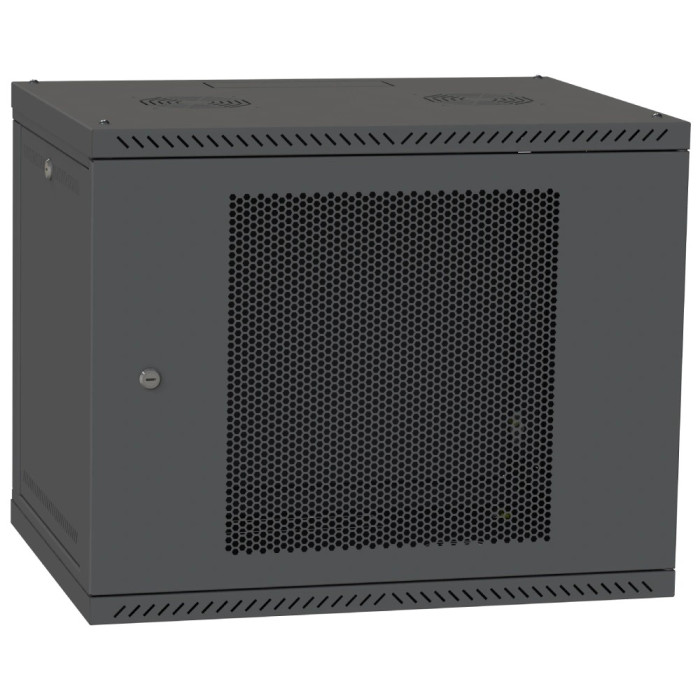 Шафа телекомунікаційна двері перф(чорна) IPCOM 12U 600x450