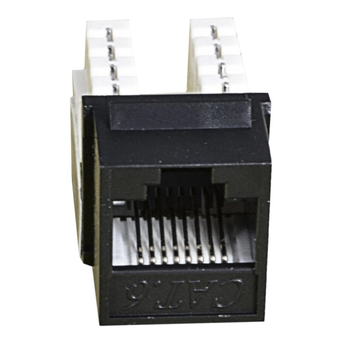 Модуль KeyStone RJ45 UTP, кат. 6, 110, Slim, W - 16.6 мм, чорний EPNew 6KTVM-U0BK