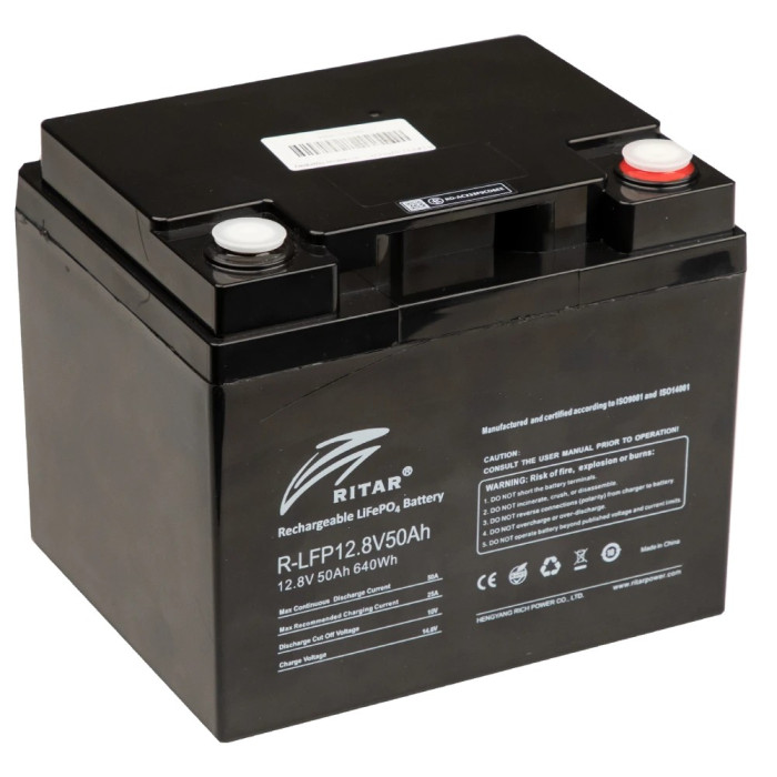 Акумуляторна батарея з bluetooth Ritar R-LFP12.8V50AH