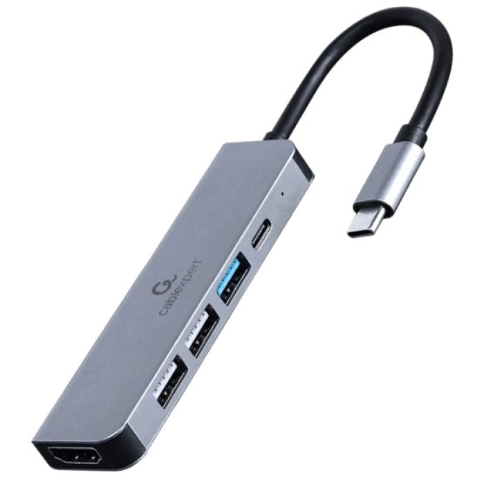 Док станція Cablexpert A-CM-COMBO5-03 USB-C 5-в-1
