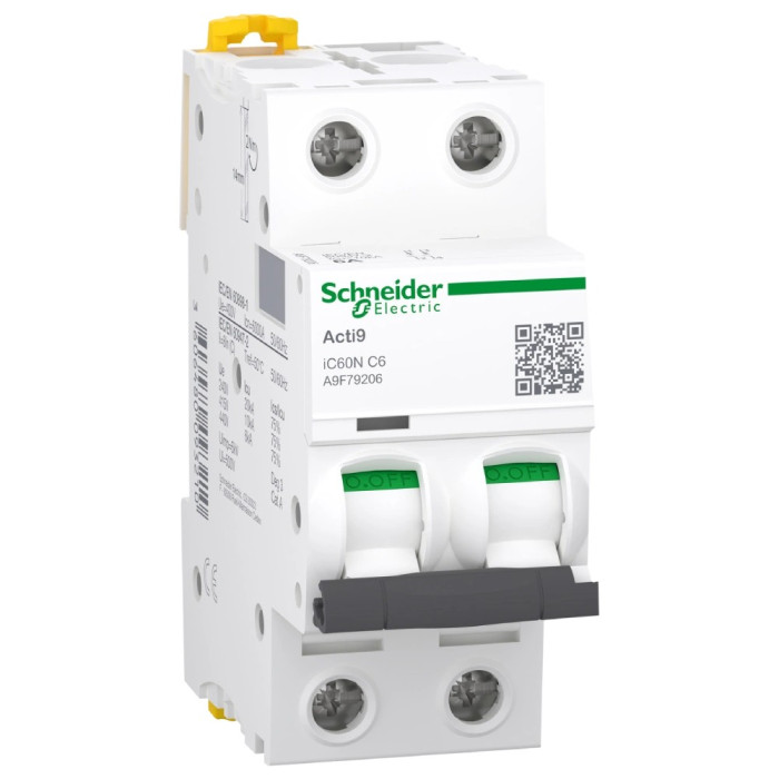 Автоматичний вимикач Schneider Electric A9F79206 Acti9 iC60 2P 6A C