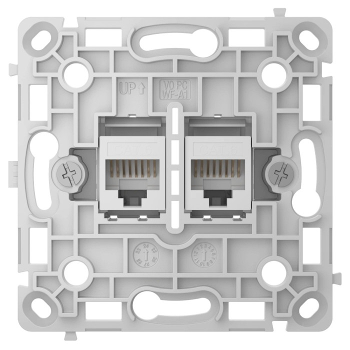 Механізм інтернет розетки Ajax OutletCore (LAN) vertical white