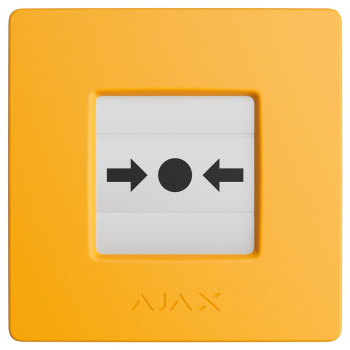 Сповіщувач Ajax Manual Call Point (Yellow) ручний бездротовий