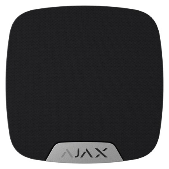 Superior HomeSiren black Jeweller Ajax Бездротова внутрішня сирена з клемою для додаткового світлодіода