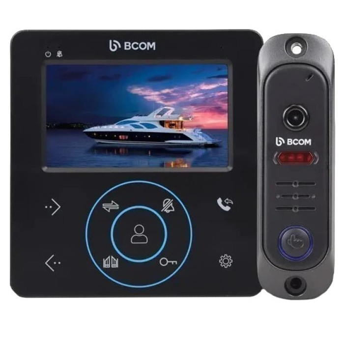 Комплект відеодомофона BCOM BD-480M Black Kit