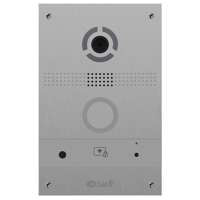 IP панель виклику з розпізнаванням облич і зчитувачем UKEY Bas IP Bas-IP AV-08FB silver