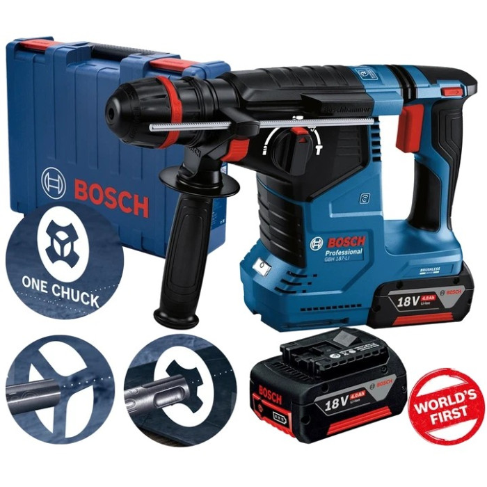 Акумуляторний перфоратор з SDS plus Bosch GBH 187-LI (0611923121)