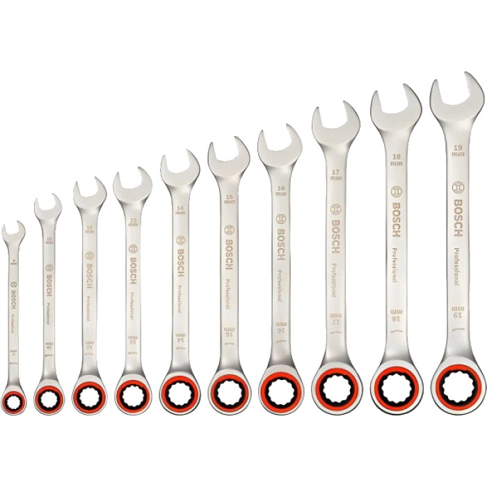 Набір ключів комбінованих Bosch Professional (1600A02AU0) 10 шт