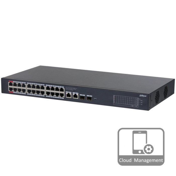 Комутатор 26 портів керований Dahua DH-CS4228-24GT-240 PoE