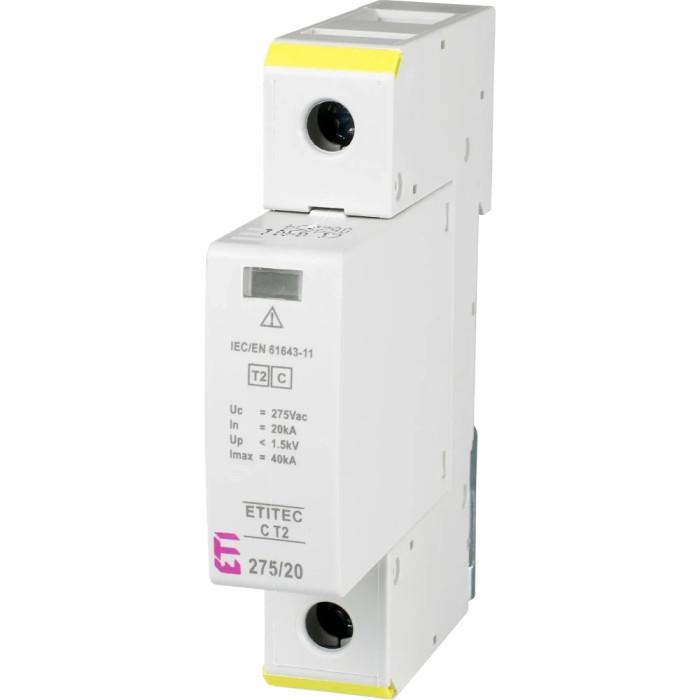 Обмежувач перенапруги ETI TEC C T2 275/20 (1+0) 2p
