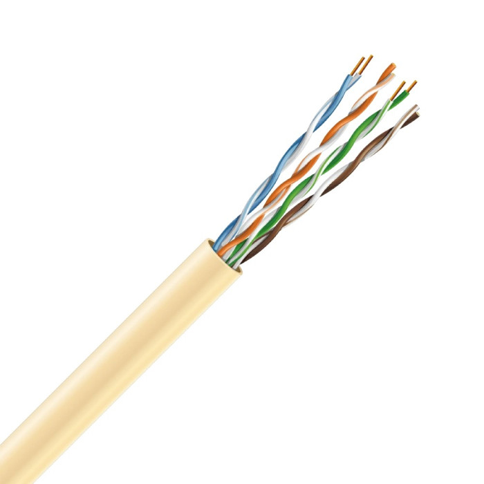 мідь безгалогенна LSZH 4х2х24 AWG (70328) бухта 305м. Жовтий ЗЗКМ ЗЗКМ Кабель UTP Cat. 5e U/UTP LSZH