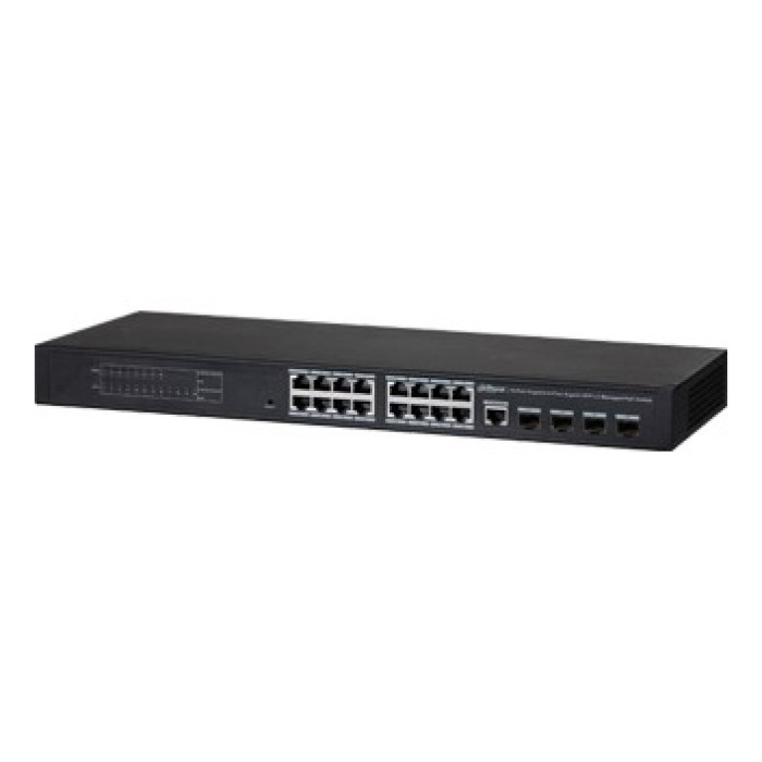 16-портовий керований POE комутатор Dahua DH-PFS4420-16GT-240