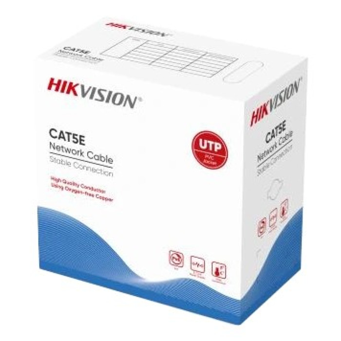 Кабель вита пара (для внутрішньої прокладки) 24AWG UTP CAT 5E Hikvision DS-1LN5E-S