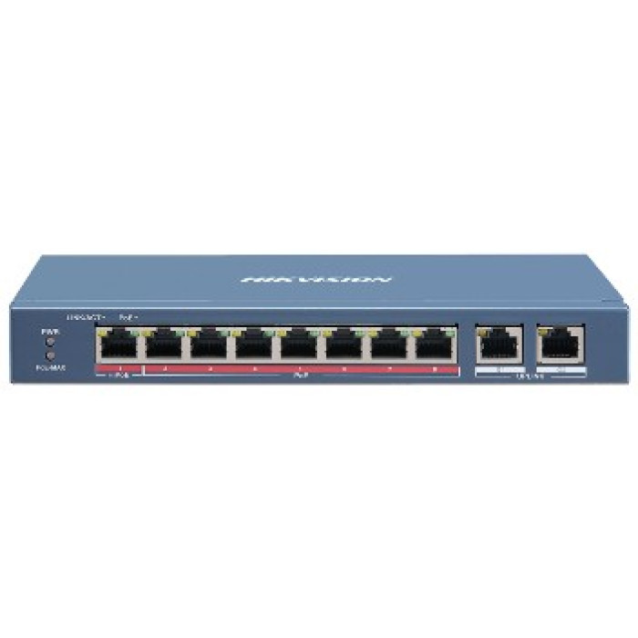 Комутатор 8 портів некерований Hikvision DS-3E0310HP-E POE